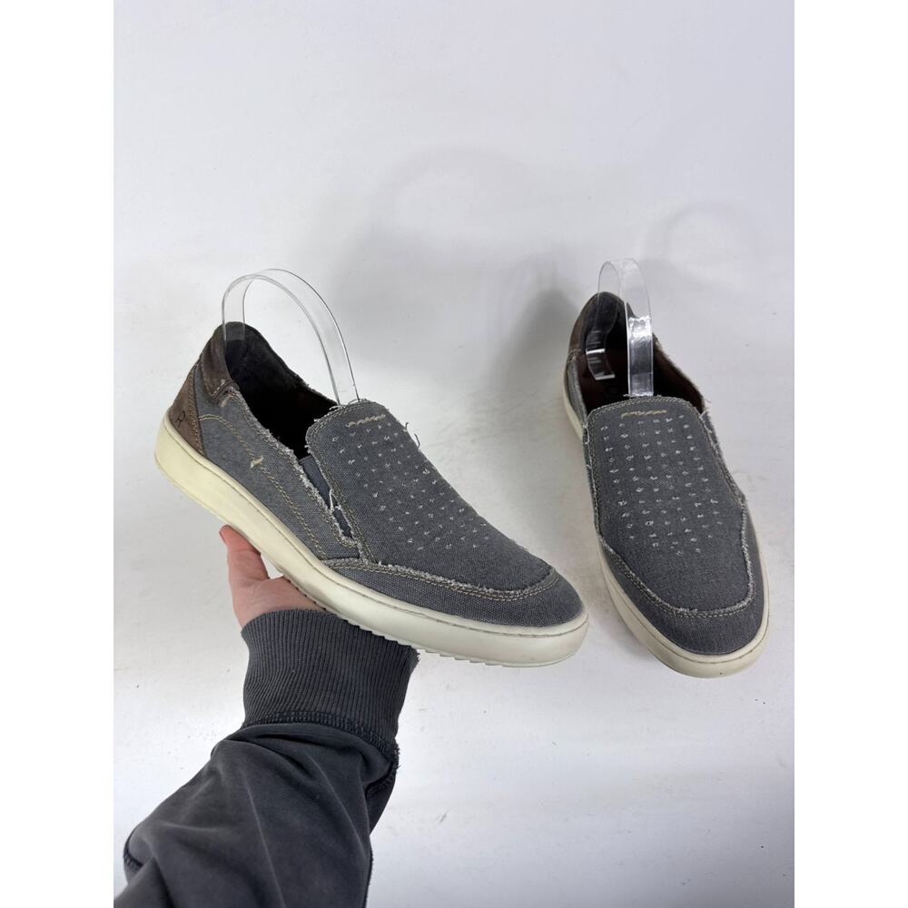 Roan by Bed Stu Kayson Slip-On Sneakers Men's 10.5 Gray Canvas Osaka Brushed